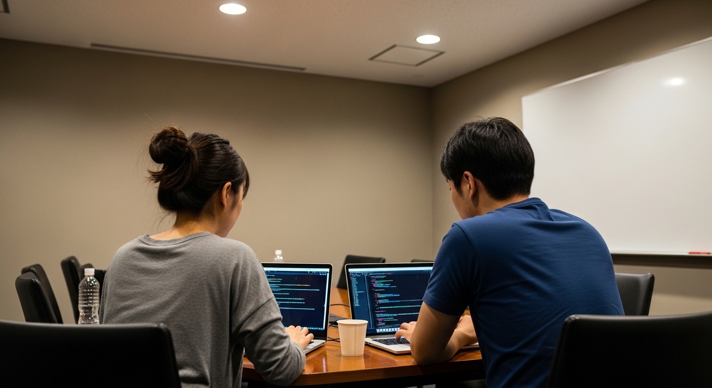 プログラミング未経験者や色々な職種の方が参加されています。